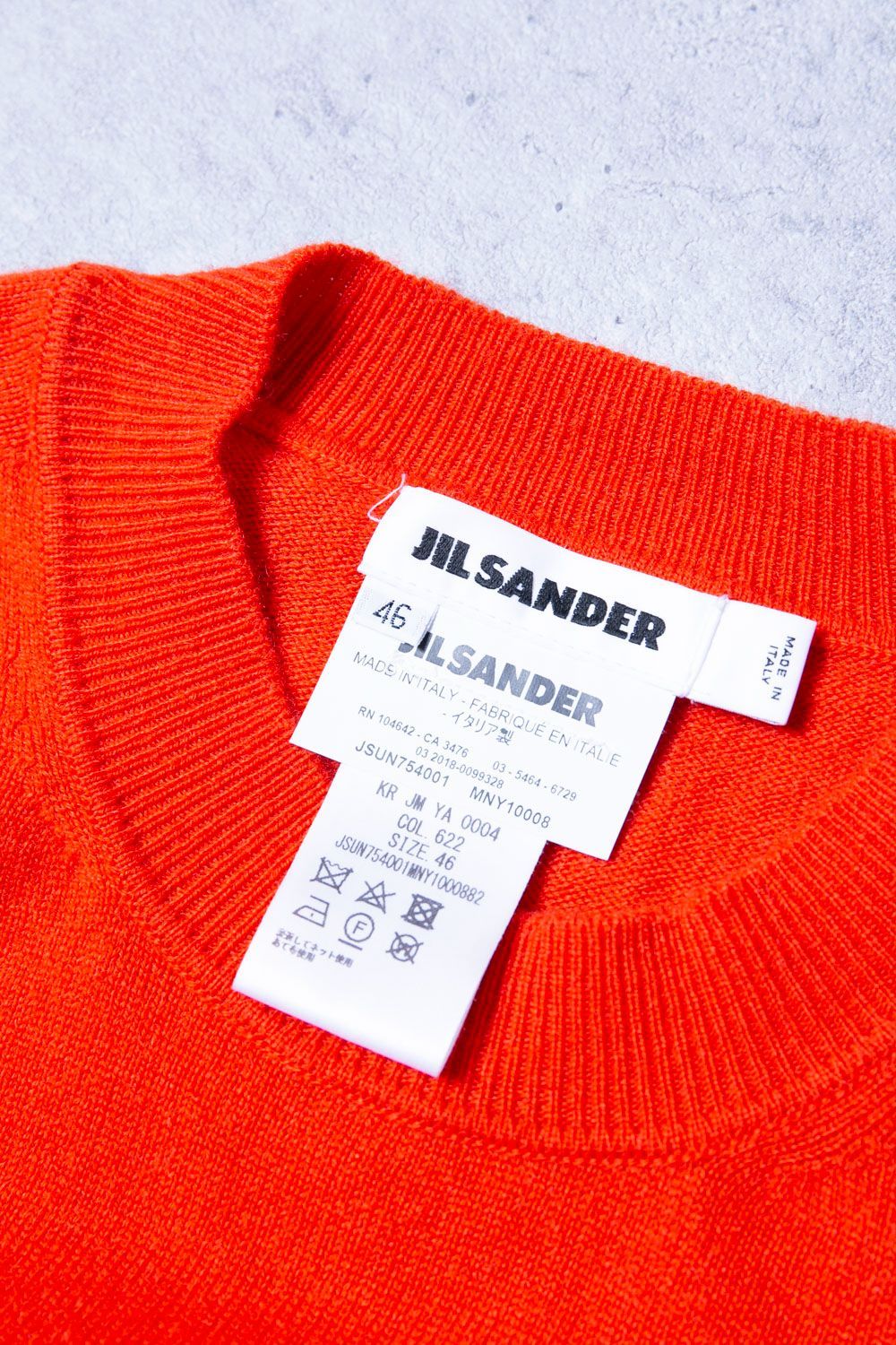 JIL SANDER 赤ニット 46 JIL SANDER ジルサンダー カシミアクルーネックニット - メルカリ