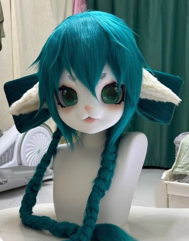 着ぐるみヘッド kigurumi NO.19 青緑 垂れ耳 ファースーツ 全頭 着ぐるみヘッド kigurumi NO.19 青緑 垂れ耳 ファースーツ 全頭