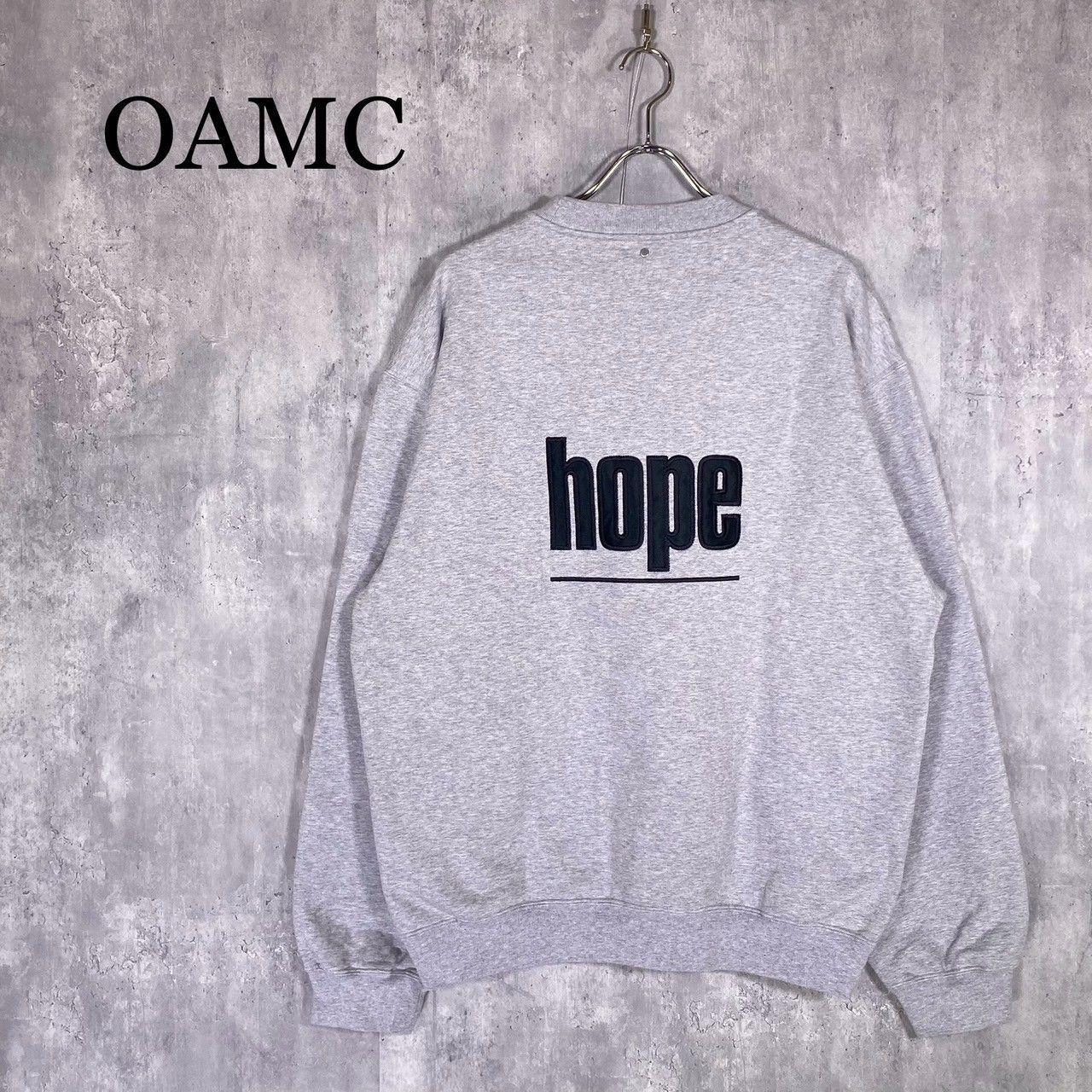 M*様 美品　OAMC オーエーエムシー　バックジップスウェット OAMC』オーエーエムシー (S) HOPE刺繍 スウェット - メルカリ