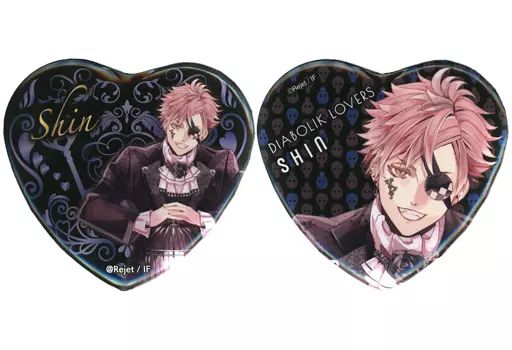 中古】バッジ・ピンズ 月浪シン DEATH PARADEハート缶バッジ(2個セット
