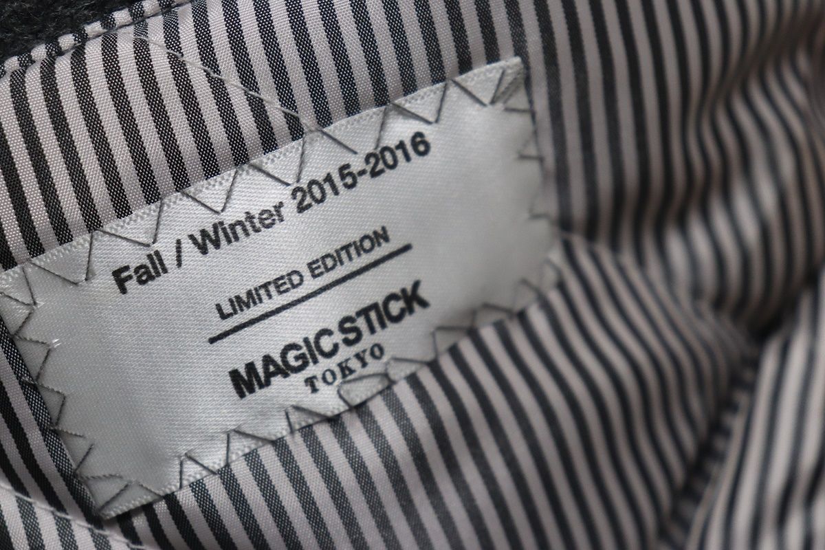 MAGIC STICK新品メンズ袖レザースタジャンLサンプル限定品袖汚れ有 