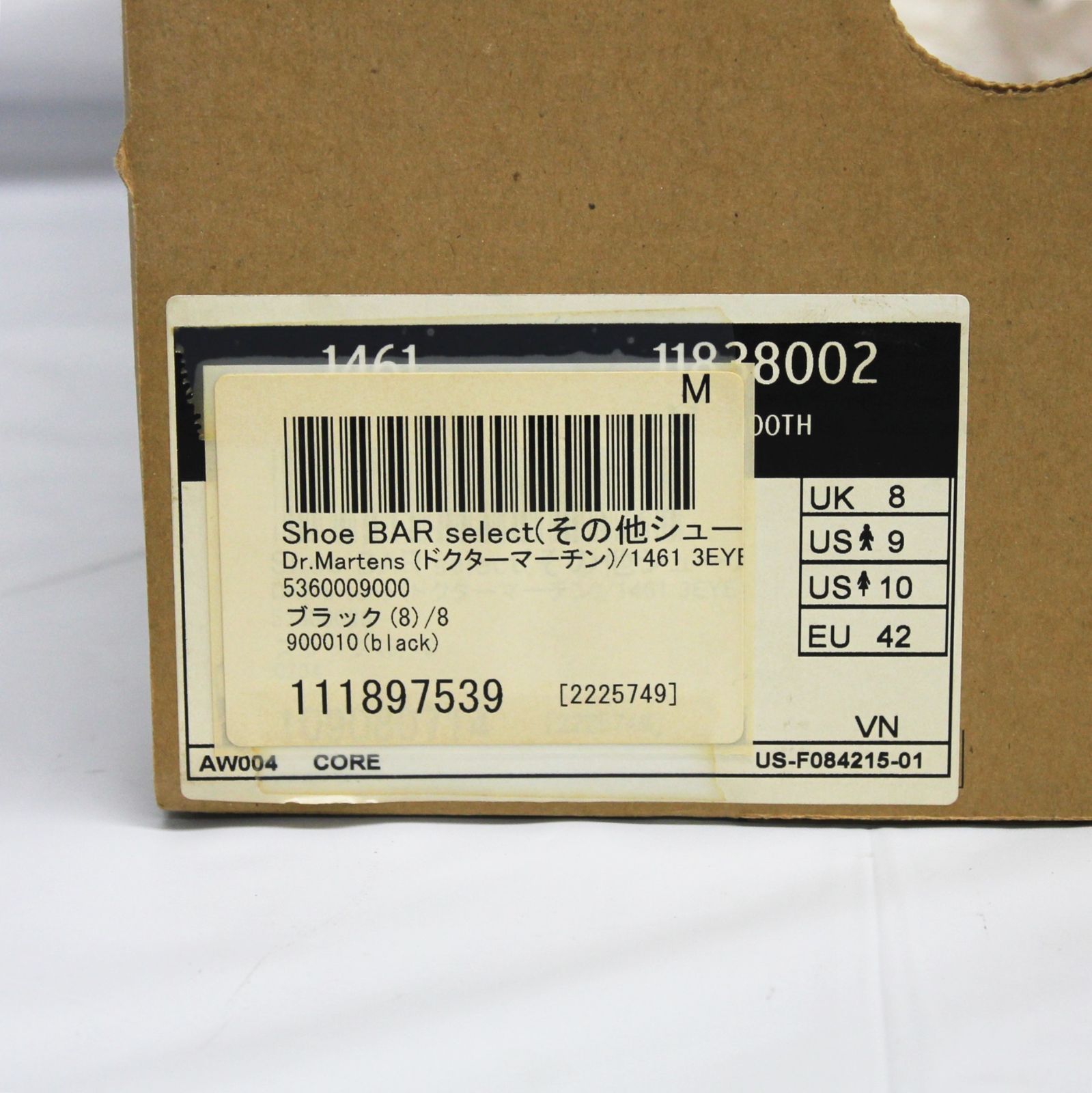 【未使用品】Dr. Martens 1461 3EYE GIBSON SHOE 11838002 27cm