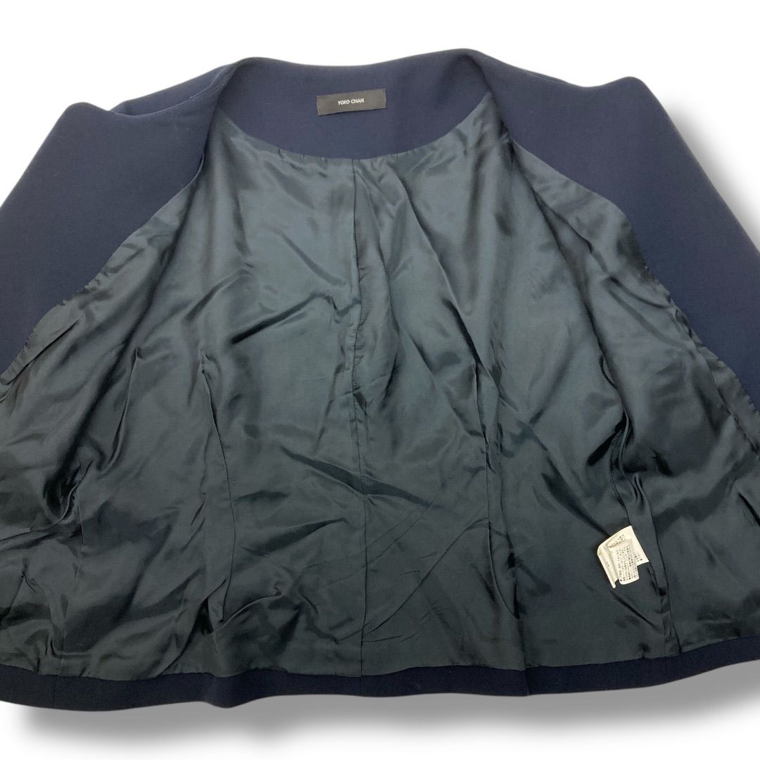 YOKO CHAN ヨーコチャン ノーカラーパールジャケット ノーカラー