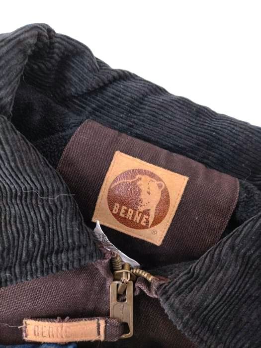 【BERNE】希少 ベルン 企業刺繍 ダック地 オーバーオール 2XL 茶 pao-1743-01.jpg