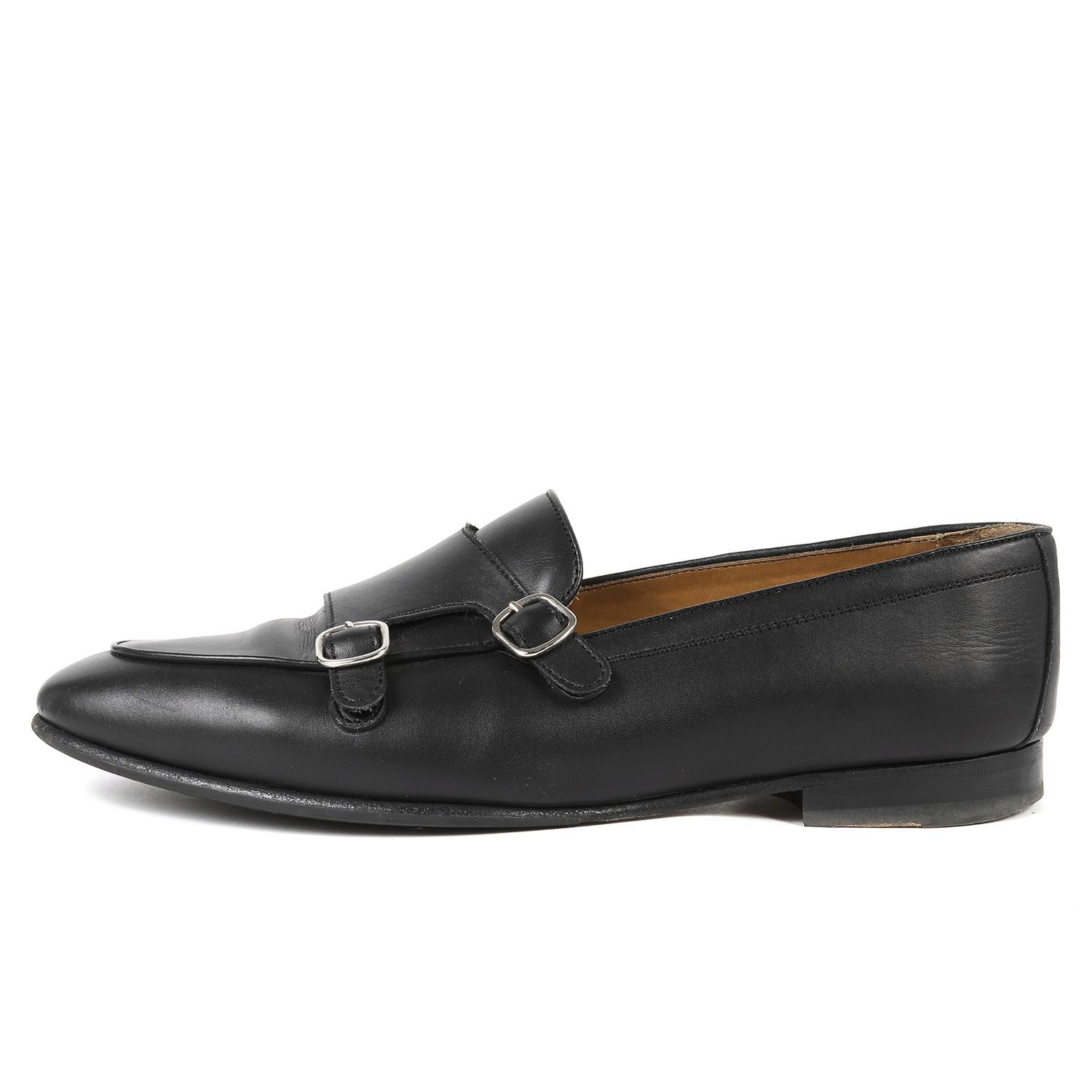 バーウィック/ダブルモンクストラップ/ブラック/革靴 Berwick◇ダブル