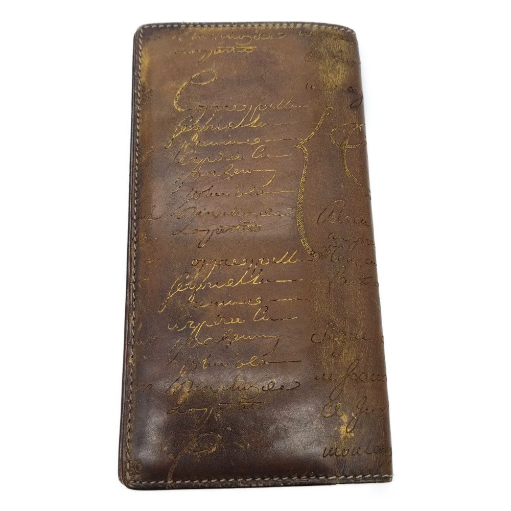 【未使用】Berluti カリグラフィー 二つ折り長財布 ゴールデンパティーヌ Berluti (ベルルッティ) カリグラフィゴールデンパティーヌ二つ折り長