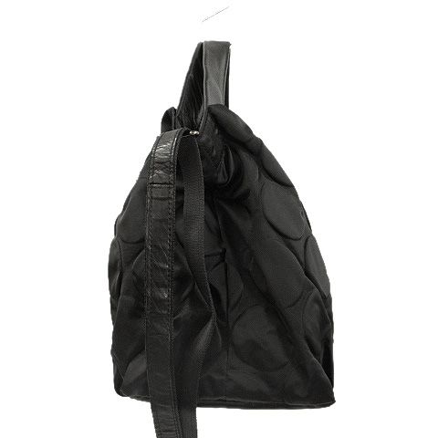 ジウ 慈雨 ハンド バッグ 2way ショルダーストラップ付き 黒