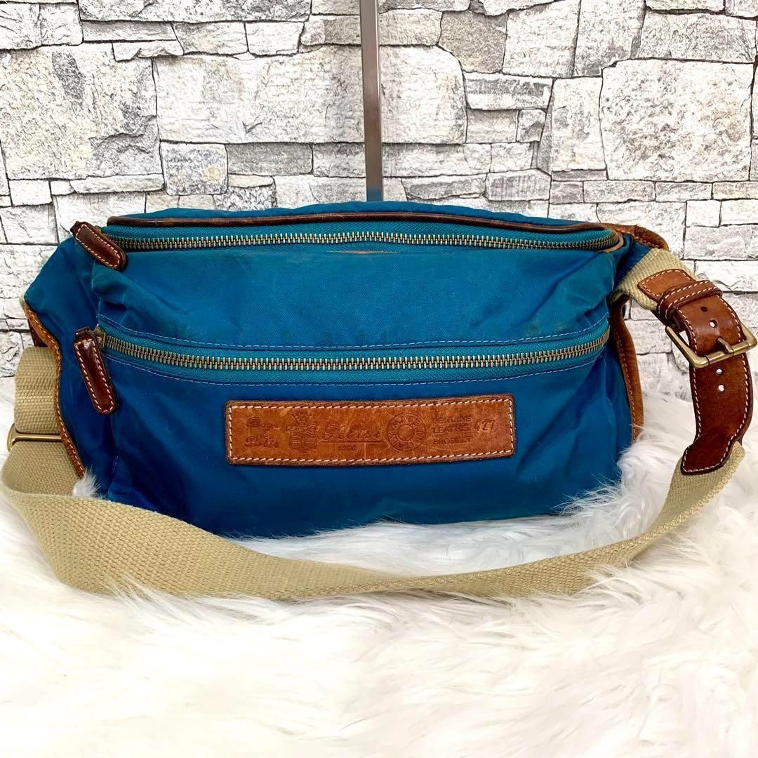 専用出品です。⭐︎Felisi フェリージ ナイロン ショルダーバッグ Felisi フェリージ 427 ショルダーバック レザーナイロンバック ブルー