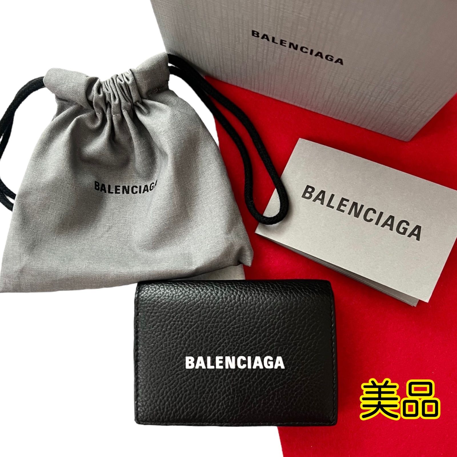 極美品✨ BALENCIAGAバレンシアガ財布三つ折り 594312 カーフ