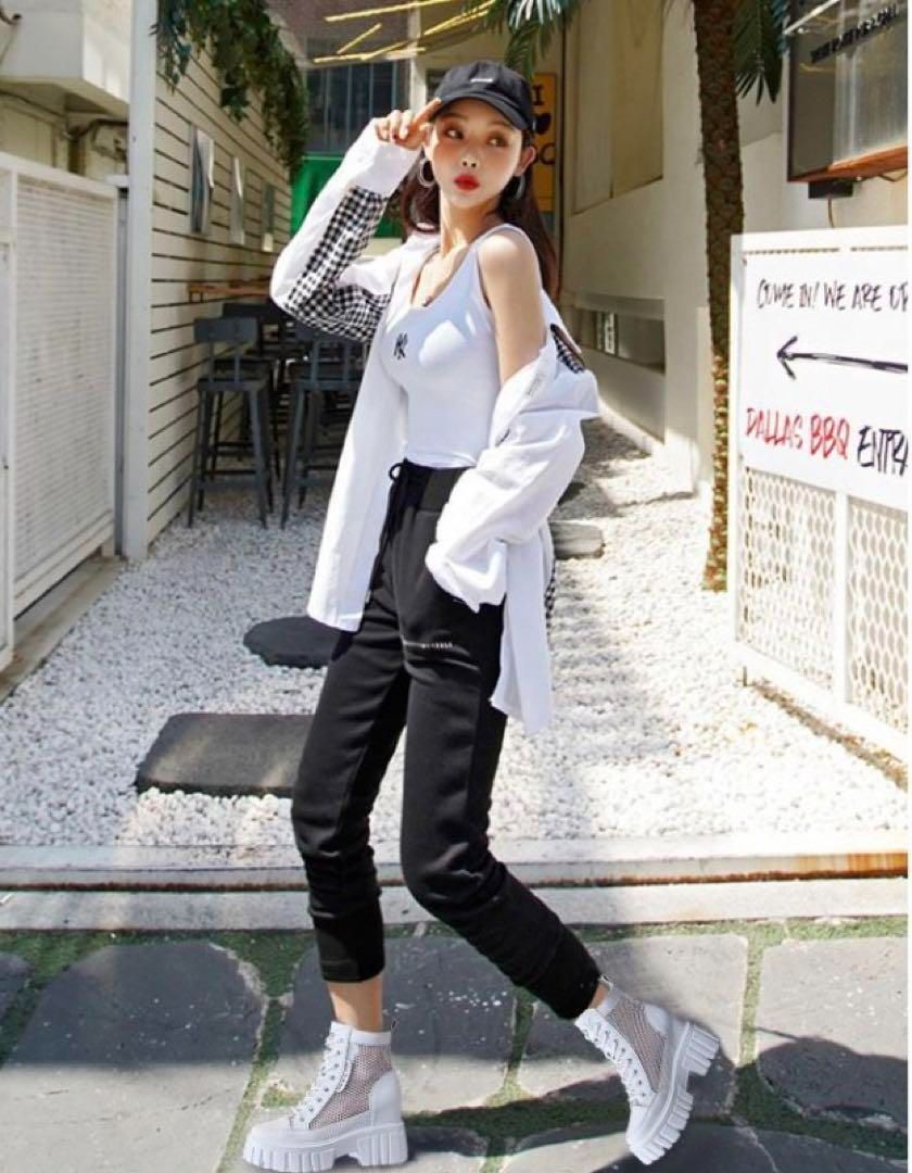春夏コーデ❤️ジャップメッシュサマブーツ　厚底　レディース　靴　シューズ 春夏コーデ❤️ジャップメッシュサマブーツ 厚底 レディース 靴