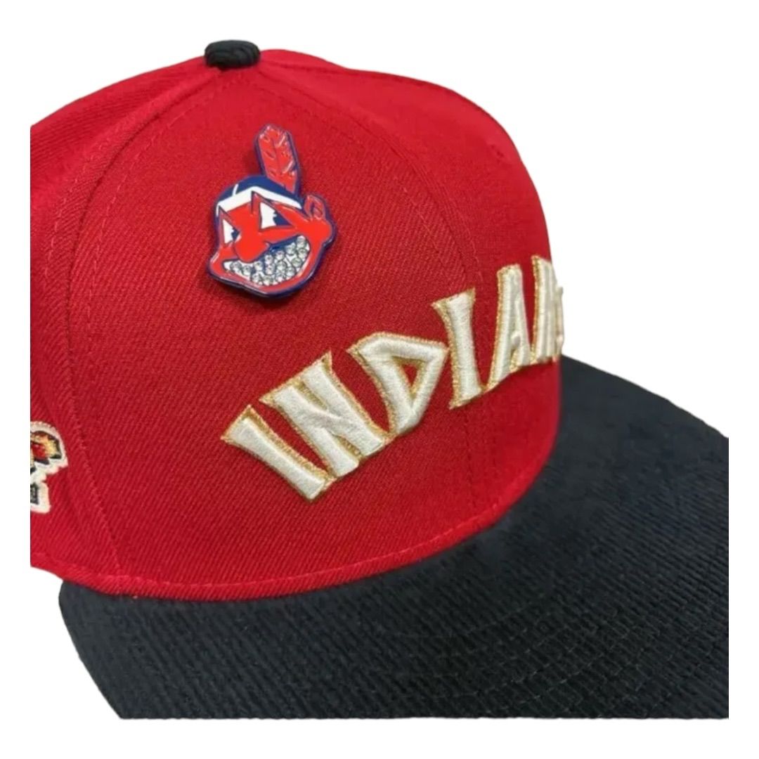 新品75/8インディアンス ワフー酋長カスタムピンズ付 ニューエラ 59FIFTY INDIANS NEW ERA 帽子 キャップ - メルカリ