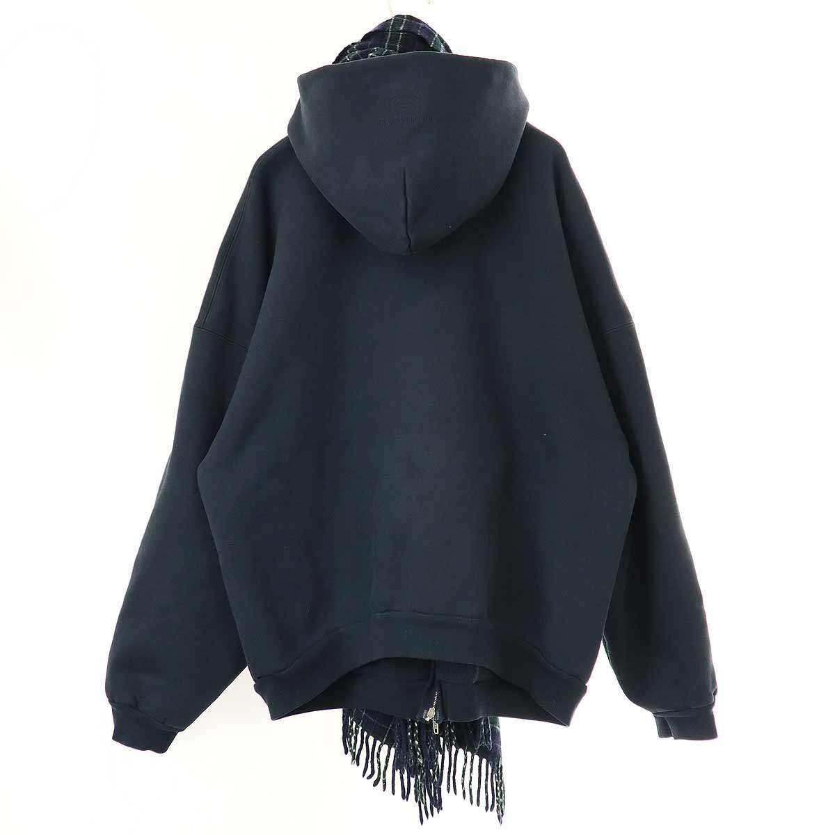 24SS Balenciaga Zip up ドッキングパーカー BALENCIAGA バレンシアガ 24AW マフラードッキングジップアップ