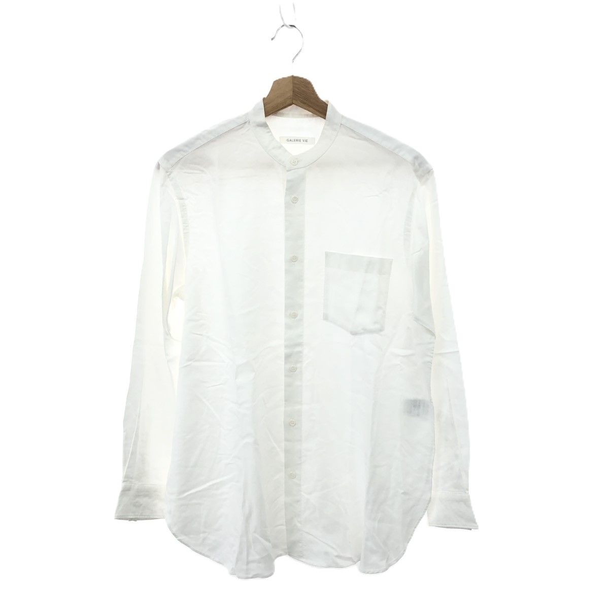 GALERIE VIE ギャルリーヴィー 定価￥23.100 リヨンセルオックス バンド シャツ サイズ F ホワイト レディース 240001135327
