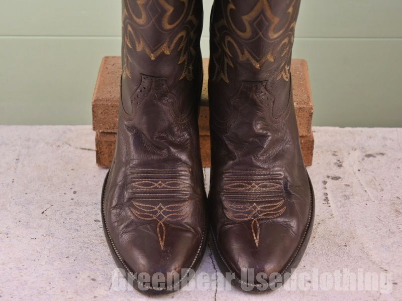 USA製 Rios of Mercedes 高級 ビンテージ ウエスタンブーツ 茶 メンズ  