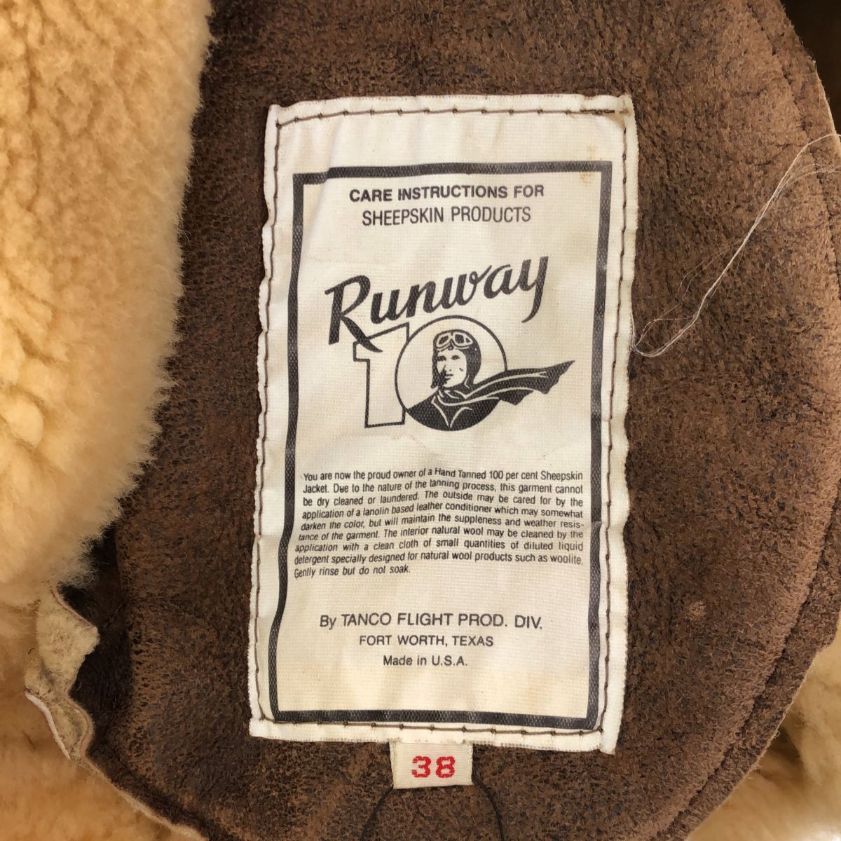 RUNWAY BY TANCO ランウェイ B-3 フライトジャケット レザージャケット 