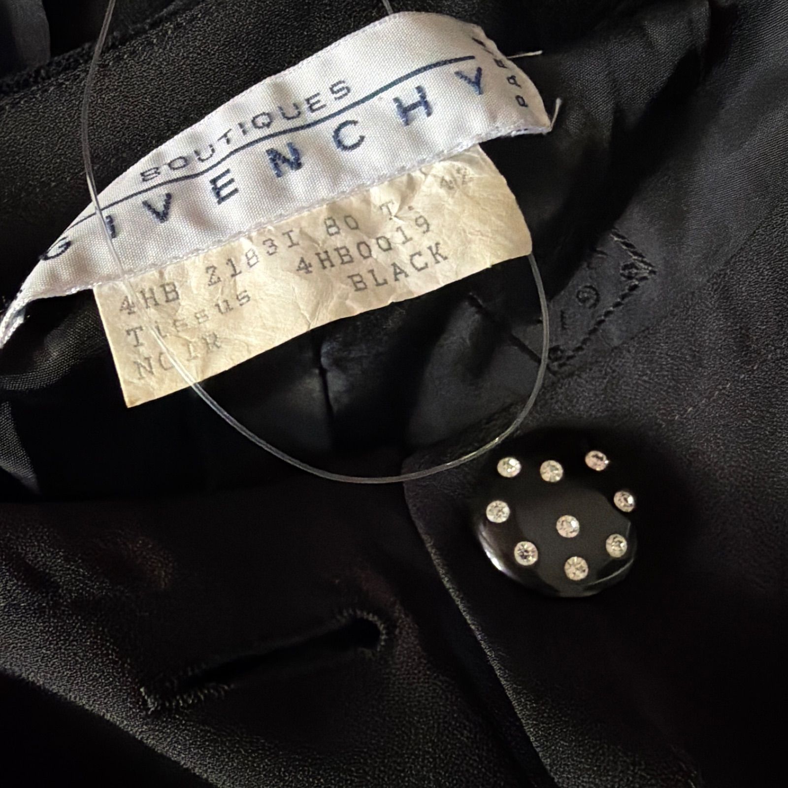 Z1554 ジバンシー GIVENCHY ロングコート ベロア ベルベット 黒