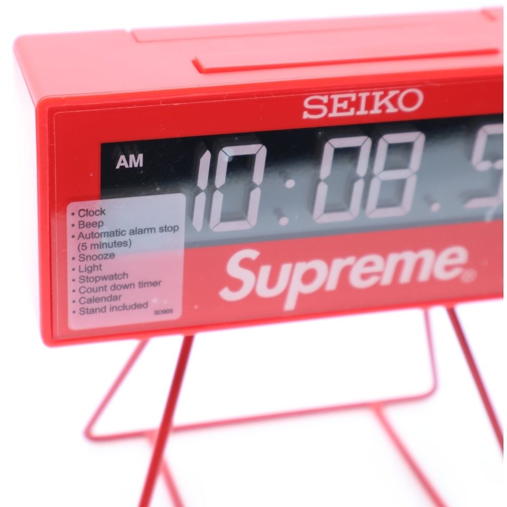 意外と知らない！ SEIKO セイコー 21SS ×SUPREME Marathon Clock シュプリーム マラソン クロック アラーム 目覚まし 置き時計 レッド