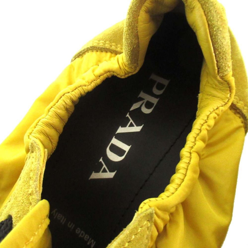 美品 24AW PRADA プラダ リサイクルナイロン×スエード ローカット エラ