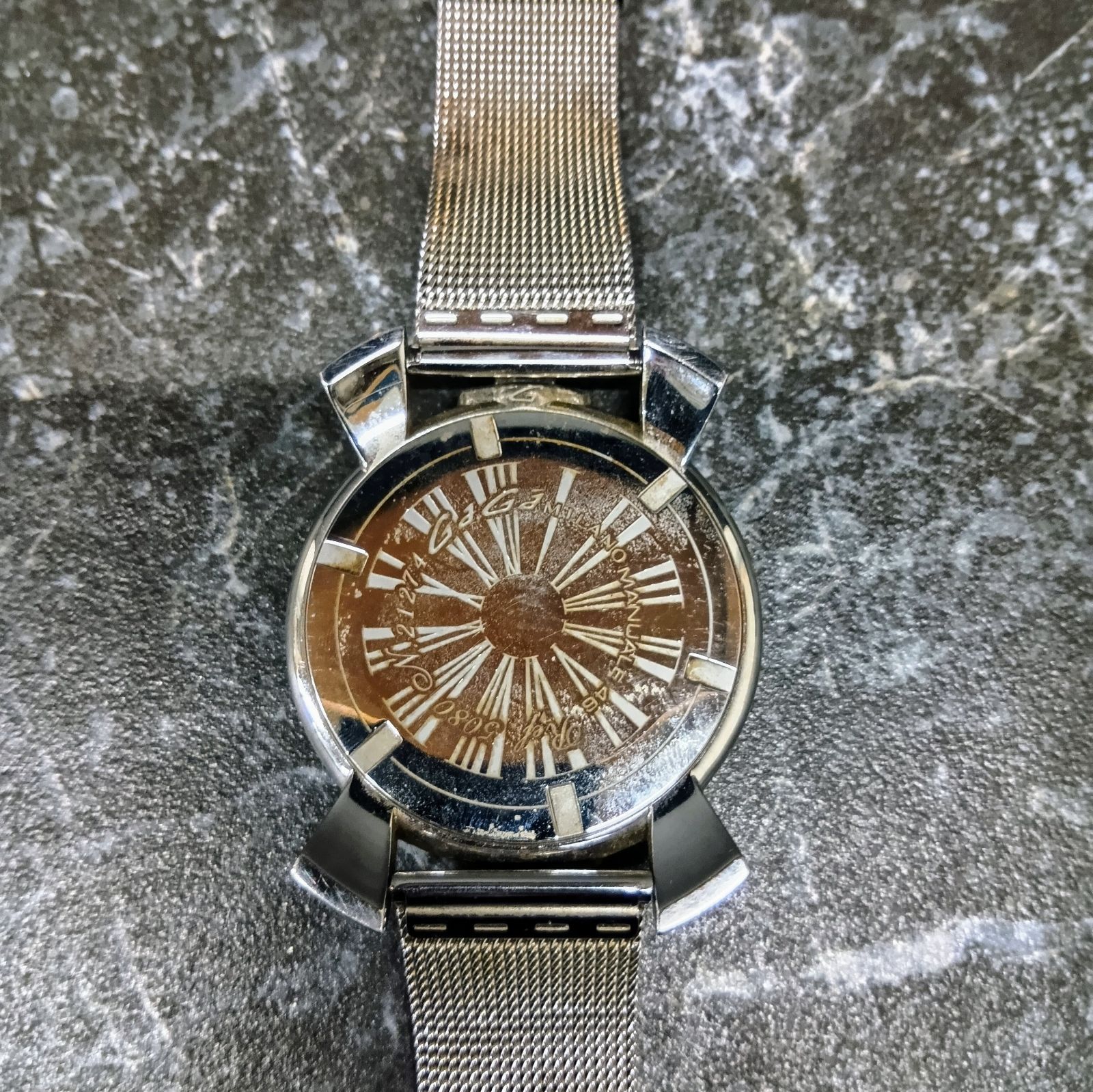 GI4【現状品】GaGa MILANO ガガミラノ 5080 MANUALE SLIM マヌアーレ 