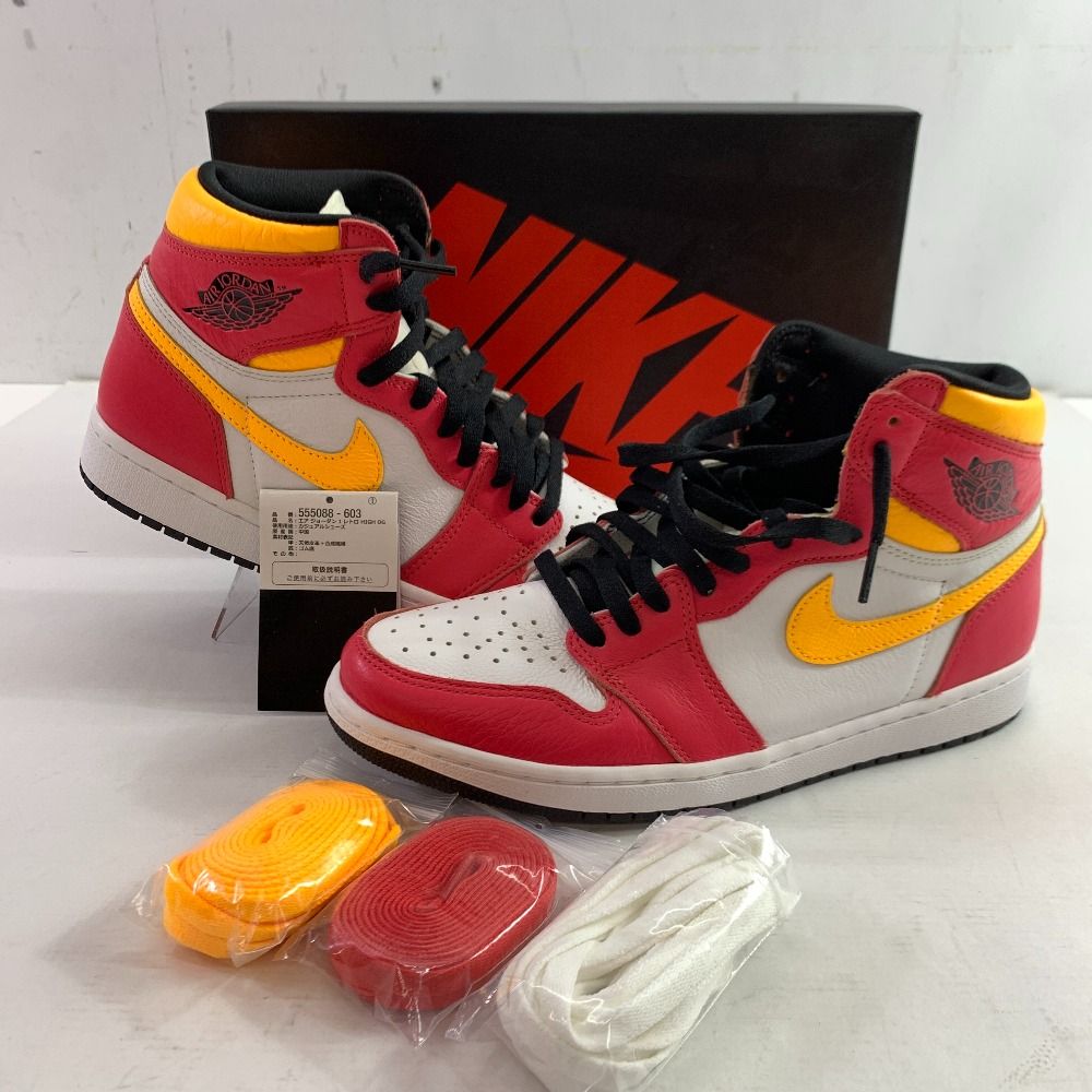 04w4535▽ Nike Air Jordan 1 High OG Light Fusion Red 555088-603 ナイキ エアジョーダン1 ハイ OG ライト フュージョンレッド 27.5cm スニーカー 八王子店