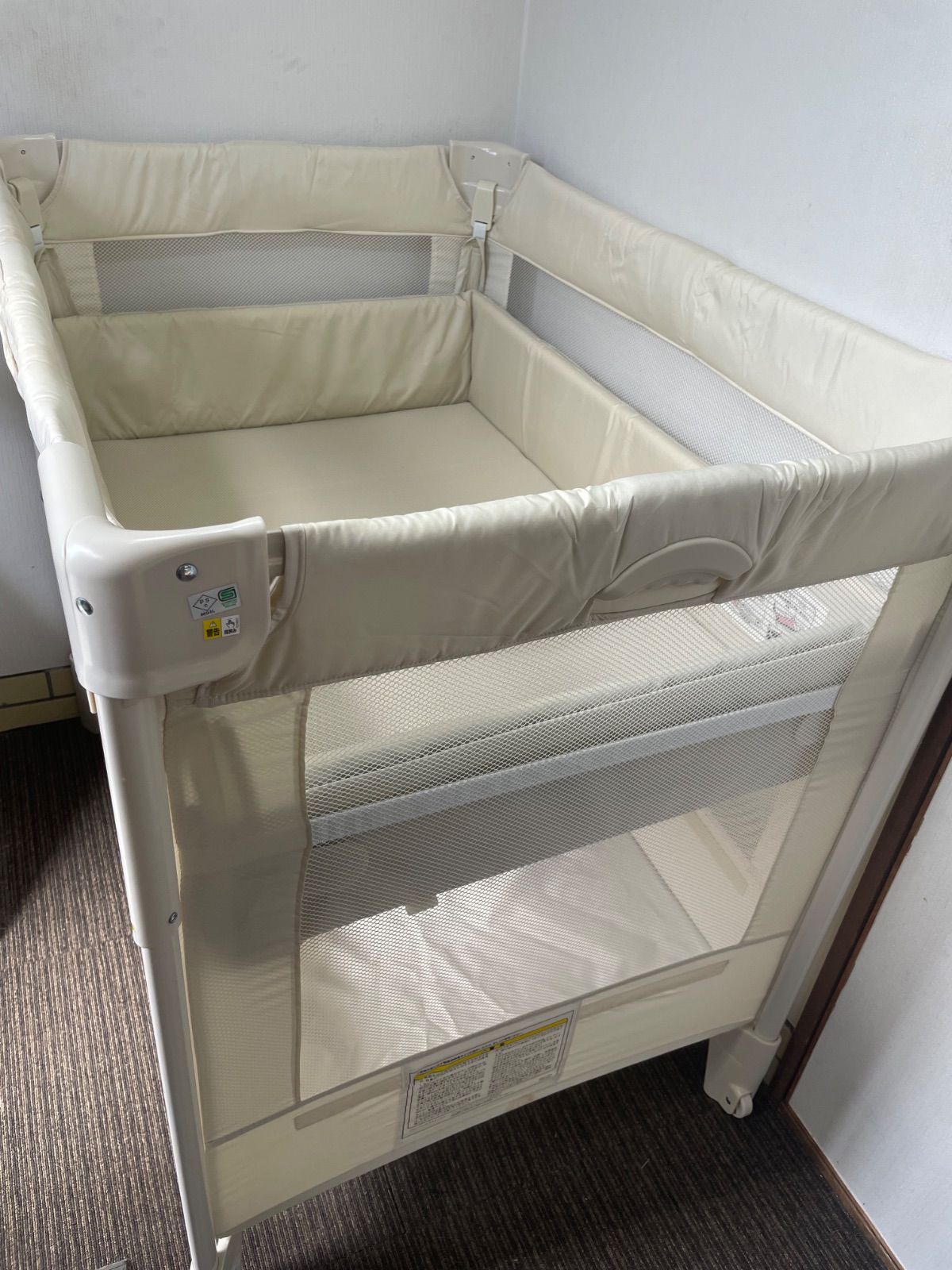 Aprica アップリカ ココネルエアー ミルクホワイト 66046 折りたたみ ベビーベッド