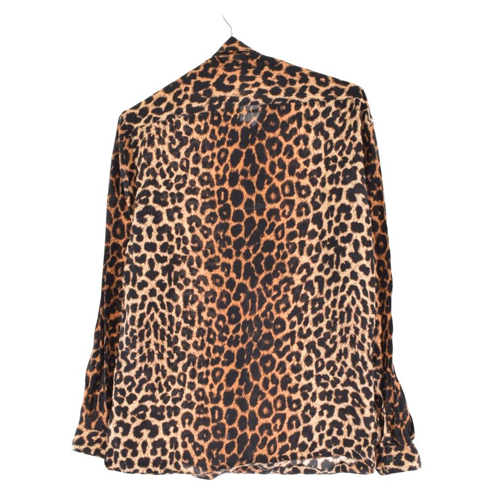 【希少アイテム】SAINT LAURENTレオパード シャツ Saint Laurent《オーバーサイズ シャツ》レオパード シルク 直営
