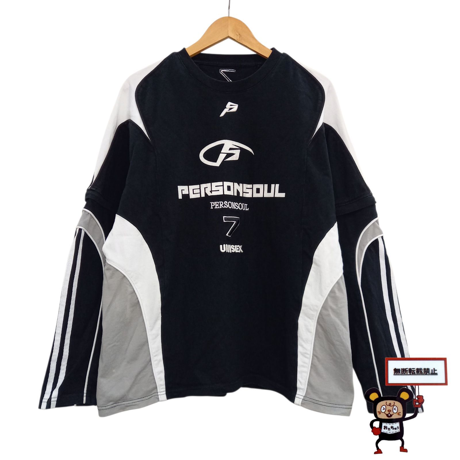 トップス PERSONSOUL SPLIT SLEEVE RACING T-SHIRT Personsoul Split Sleeve Racing T-shirt - personsoul