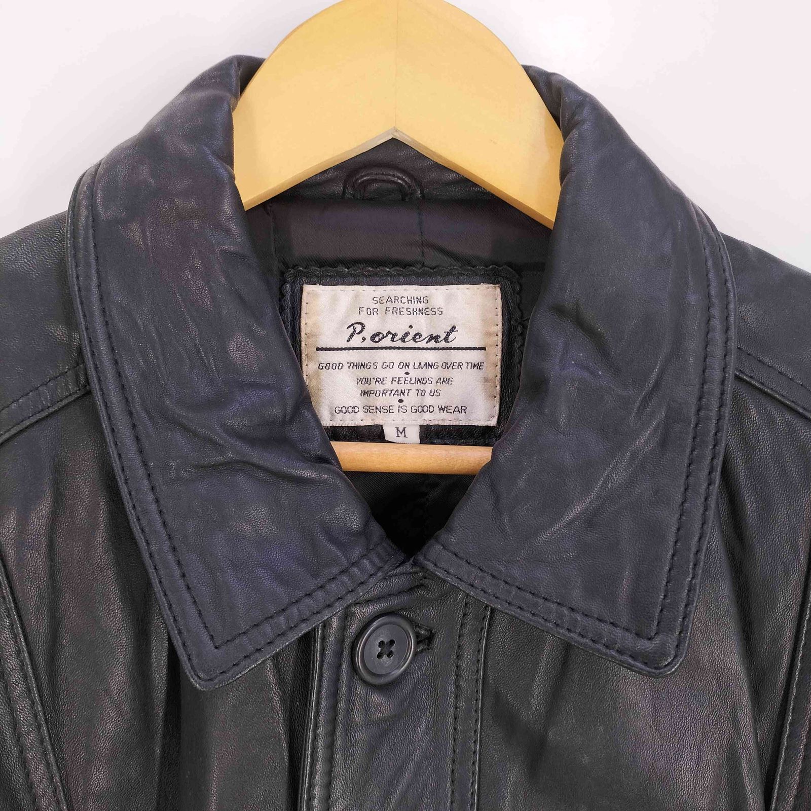 ともページ ユーズドフルギ USED古着 シープレザー A2ジャケット メンズ