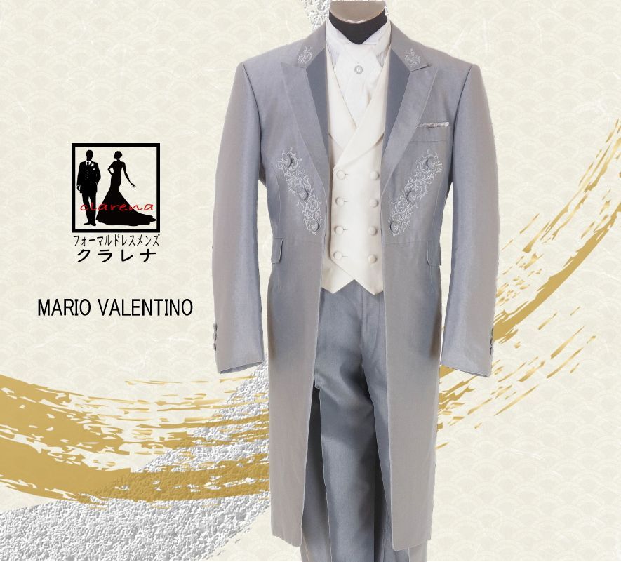 フォーマル衣装 MARIO VALENTINO グレー フロックコート AM AL ALL B6 MMm1218 クラレナ コスプレ 品 洋装 メンズ 燕尾服