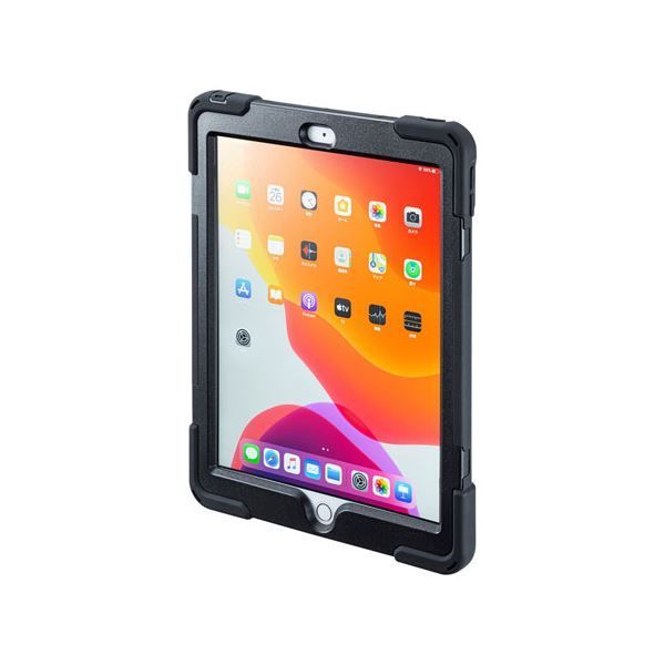 サンワサプライ iPad 10.2インチ 前面保護フィルター付耐衝撃ケース PDA-IPAD1620BK