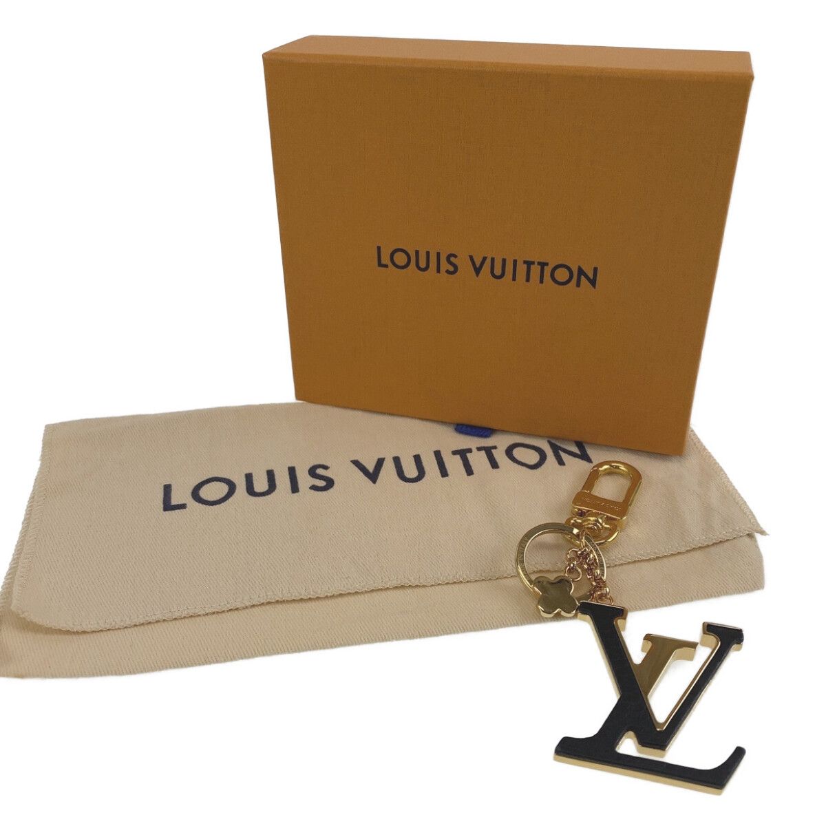 超美品 LOUIS VUITTON ルイヴィトン ポルトクレ LVカプシーヌ ゴールド