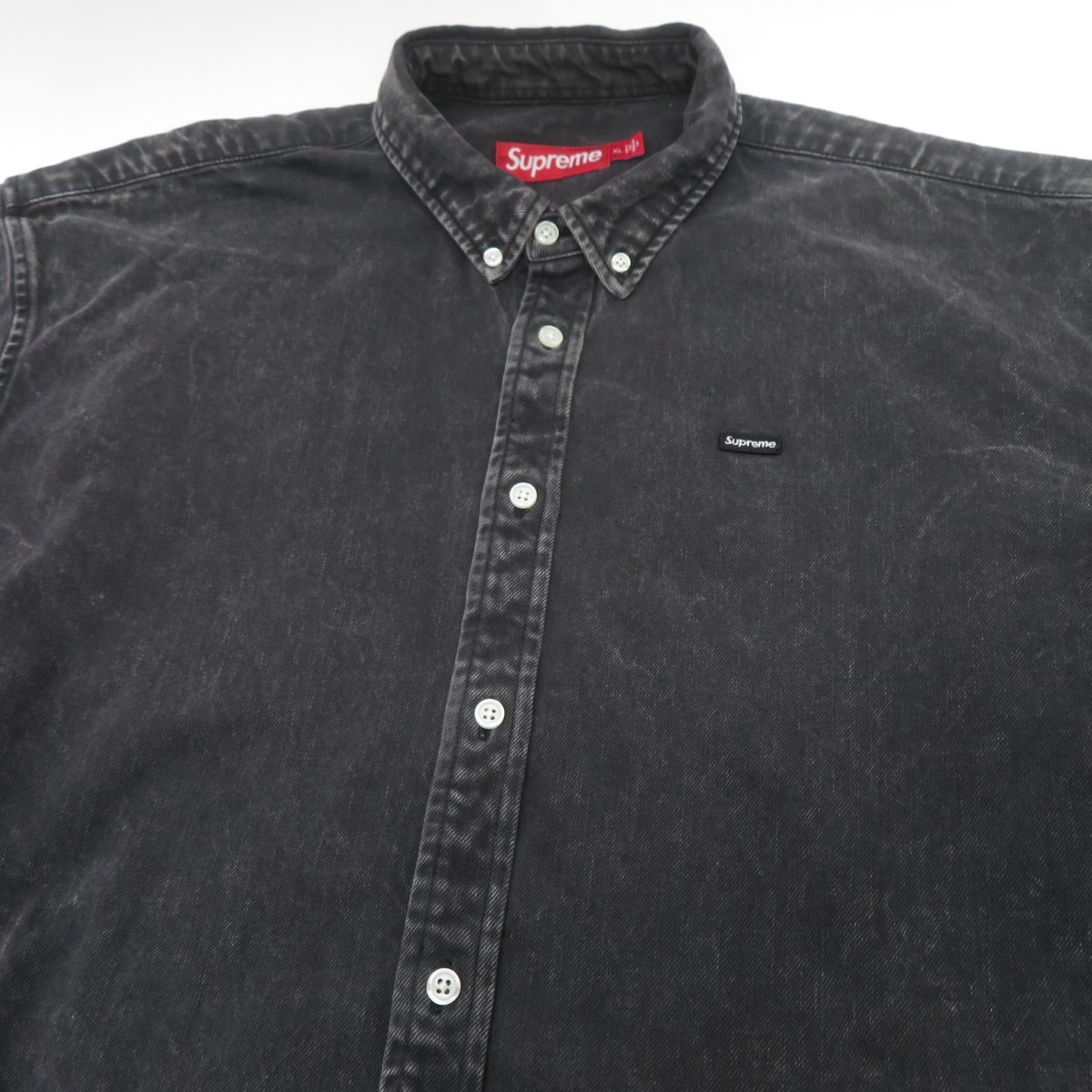 SUPREME 18SS Denim Shirt 袖ロゴデニムシャツ ブラック Supreme シュプリーム Small Box Denim Shirt スモールボックス
