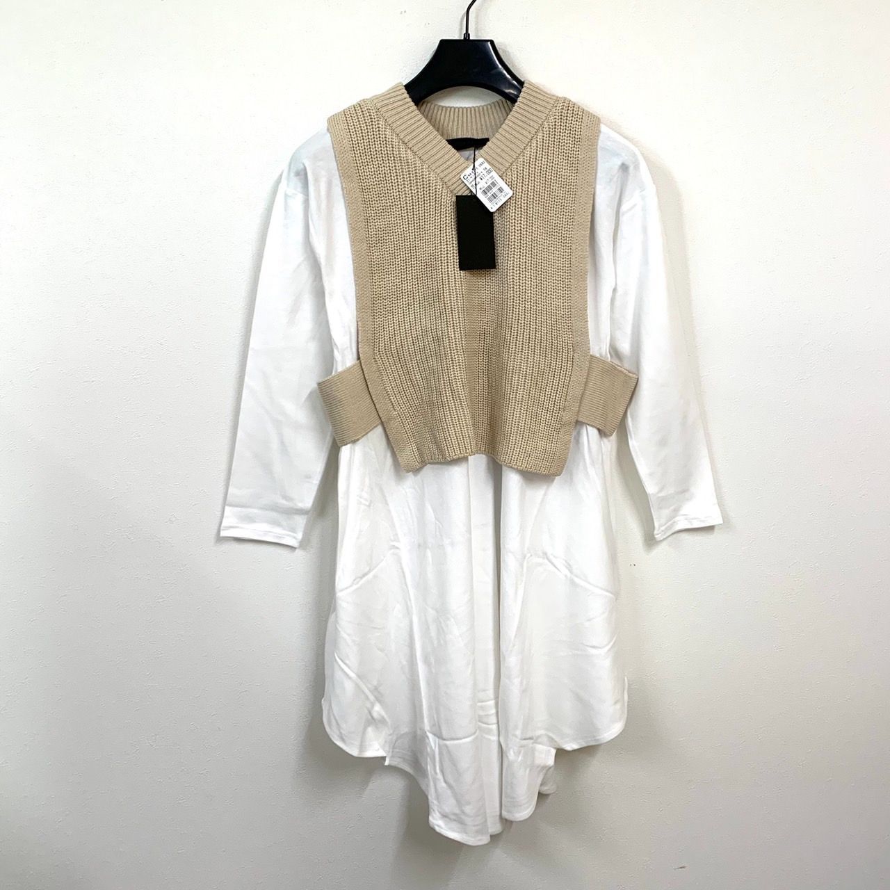 SCOT CLUB】スコットクラブ/ニットベストドッキングワンピース/9号/未 
