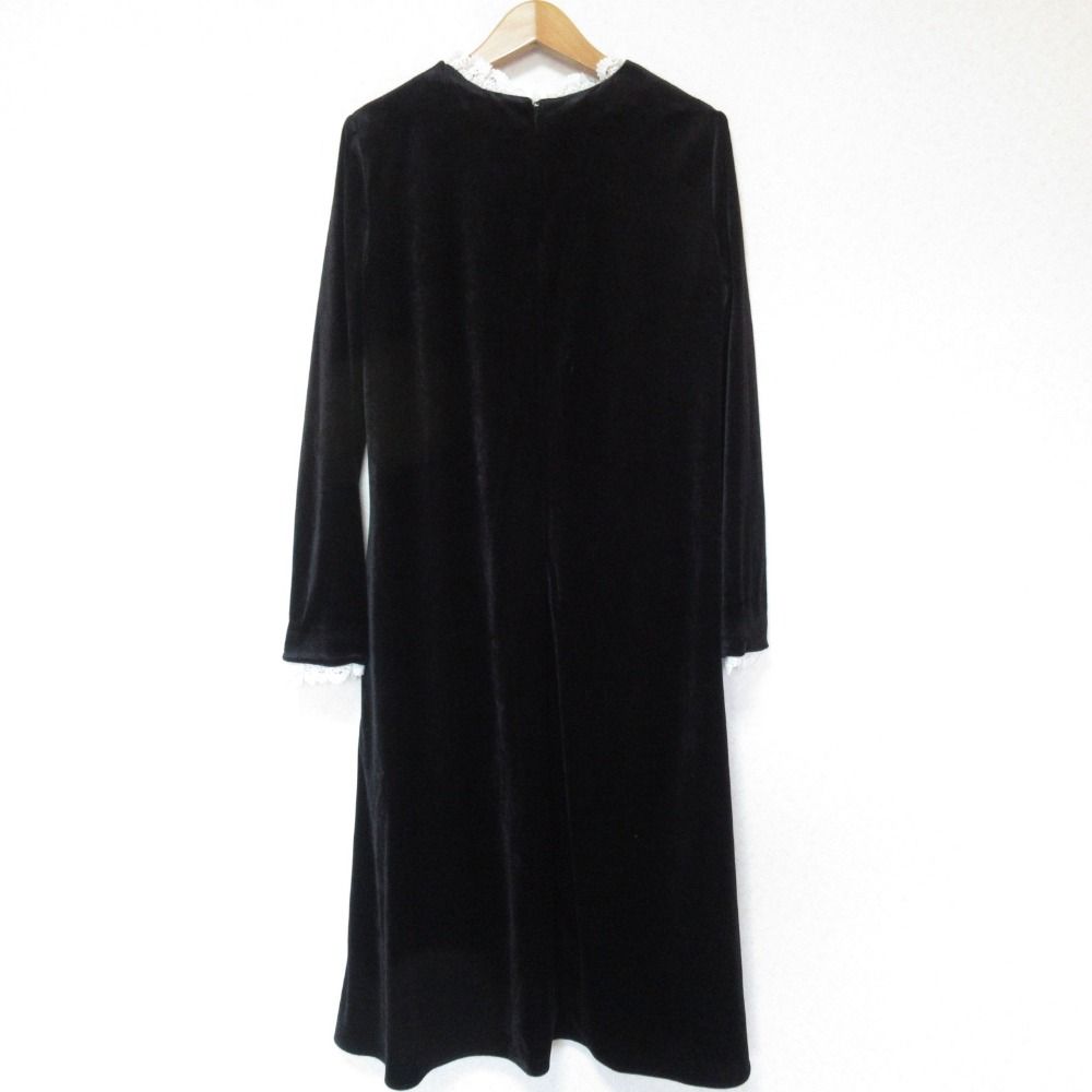 未使用 22AW AVENIRETOILE アベニールエトワール レースフリル付ベロア  