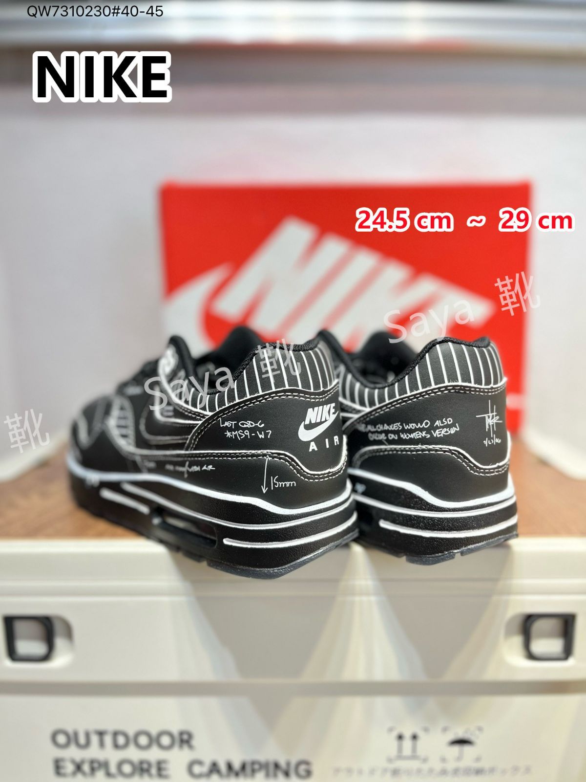 新品 未使用 NIKE AIR MAX 1 TINKER SCHEMATIC BLACK ナイキ エアマックス1 ティンカー スキマティック ブラック CJ4286-001 男女兼用