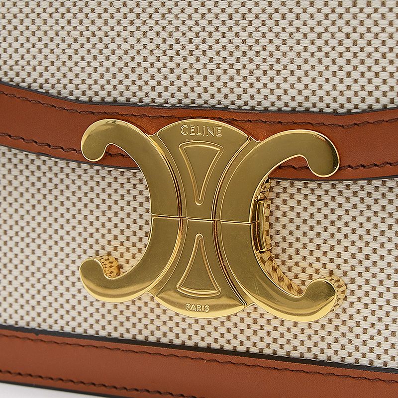 セリーヌ ティーントリオンフ ショルダーバッグ キャンバス/カーフ  