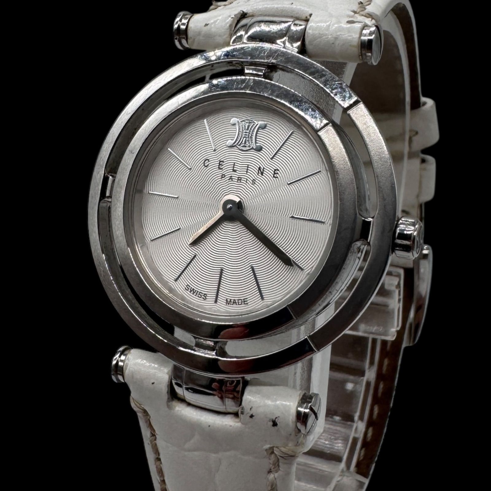 新品電池稼働 CELINE セリーヌ トリオンフ レディース腕時計 SS 新品電池稼働 CELINE セリーヌ トリオンフ レディース腕時計 SS