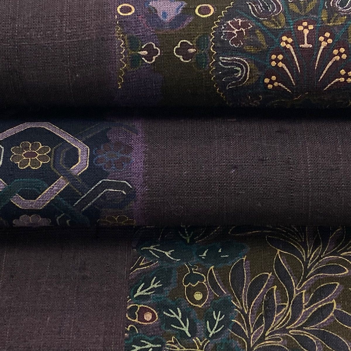 紬地 変わり市松