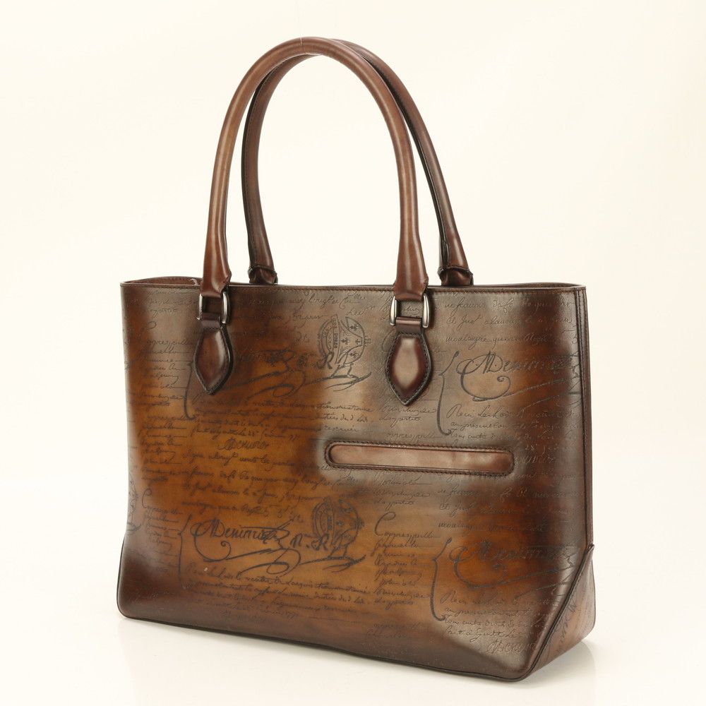 美品✨ベルルッティ カリグラフィ トゥジュール スクリット トートバッグ A4◎ Berluti 【良品】ベルルッティ カリグラフィ トゥジュール