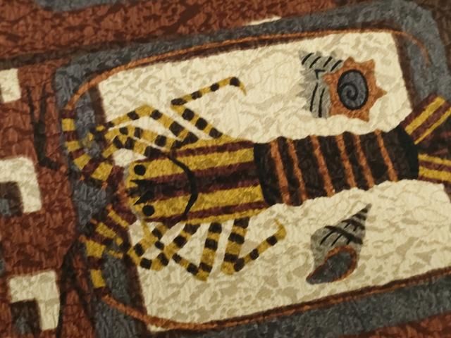 平和屋着物●両面　全通柄袋帯　イカ　タコ　蟹　海老　貝　正絹　逸品　DAAW4433cm 平和屋着物○両面 全通柄袋帯 イカ タコ 蟹 海老 貝 正絹 逸品