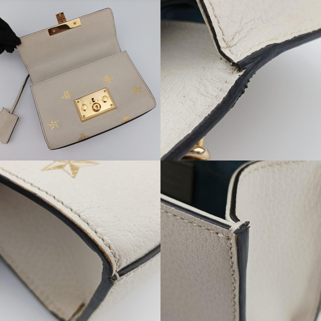 グッチGucciパドロックホワイトレザー432182I028268540