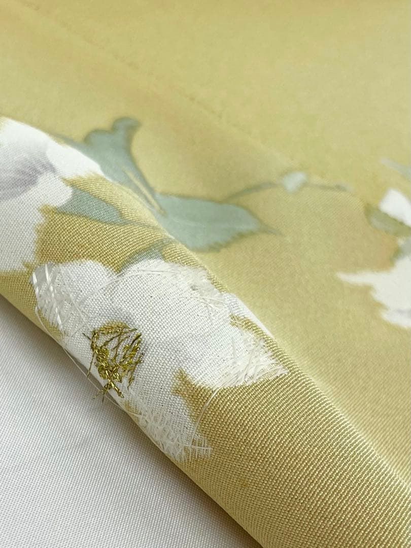 金彩作家 太田洋 付け下げ カラー 反物 銀彩 グリッター 紋意匠 正絹