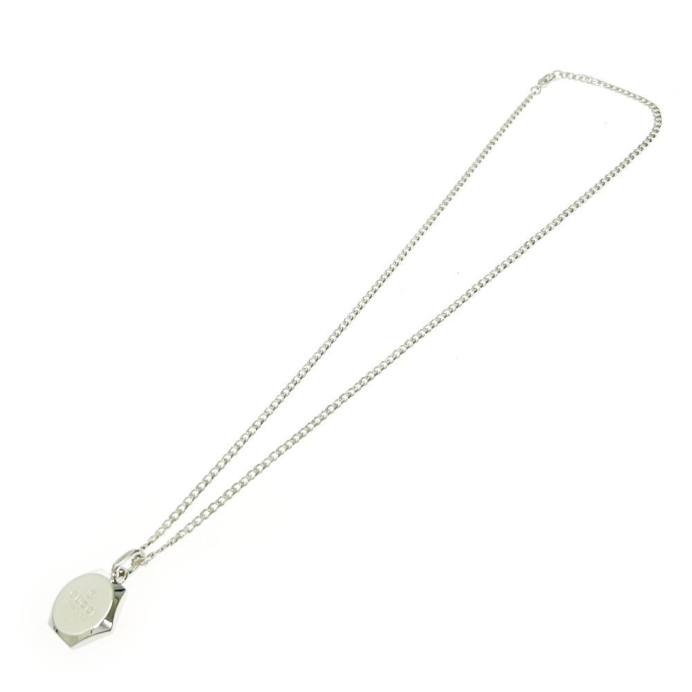 美品 GUCCI グッチ ヘキサゴン ペンダントネックレス GUCCI（グッチ） ネックレス ヘキサゴン プレート ペンダント シルバー