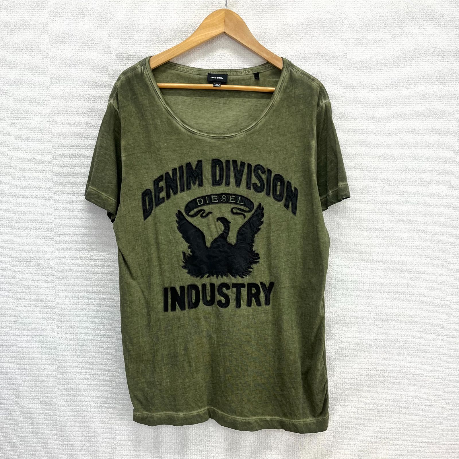 DIESEL ディーゼル 半袖Tシャツ Denim Division Industry レザーパッチ 
