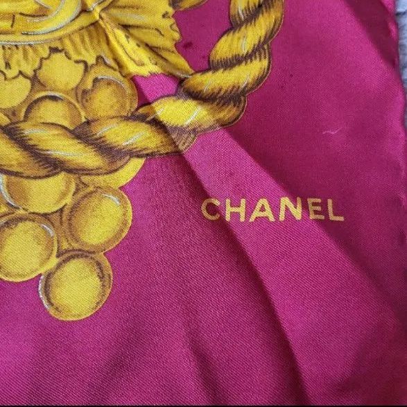 超美品】CHANEL シャネル スカーフ カメリア ヴィンテージ ココマーク