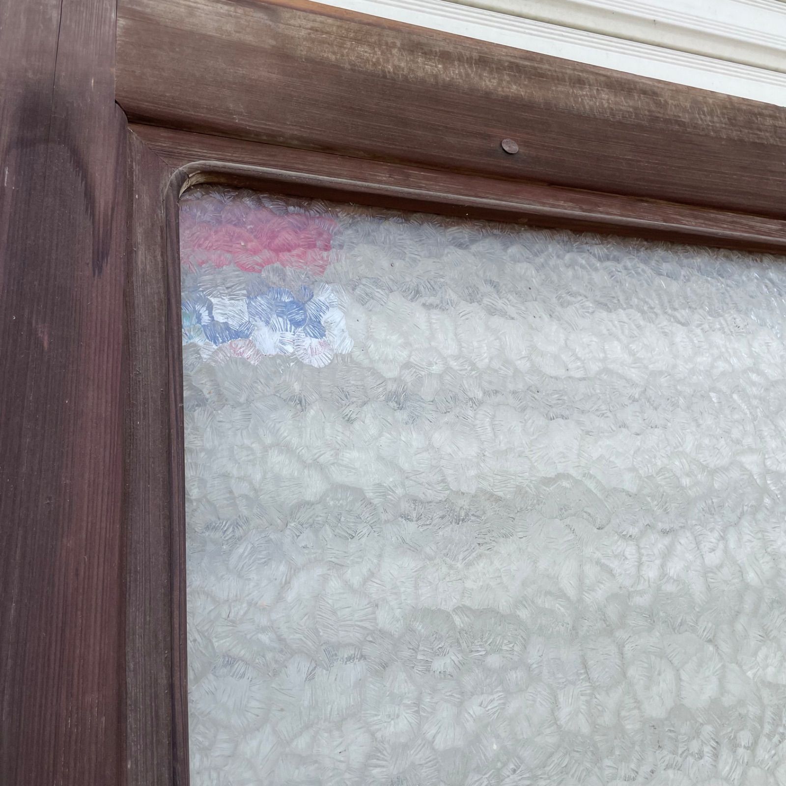 刷りガラス アンティーク建具