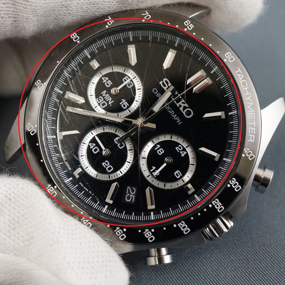 SEIKO セイコー スピリット 8T63-00D0 クロノグラフ 黒文字盤