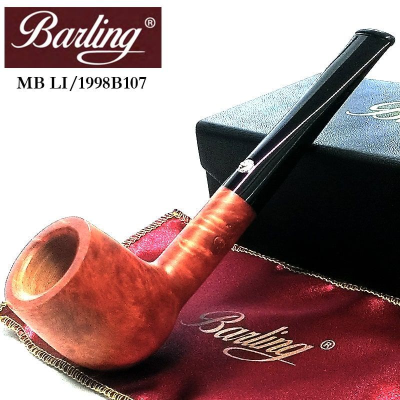 パイプ 本体 Barling メリルボーン バーリング スムース仕上げ 9mmフィルター ブラウン 喫煙具 スターリングシルバー ライオン純銀 MARYLEBONE 天然木 たばこ BA MB LI 1812 メンズ おしゃれ かっこいい ギフト