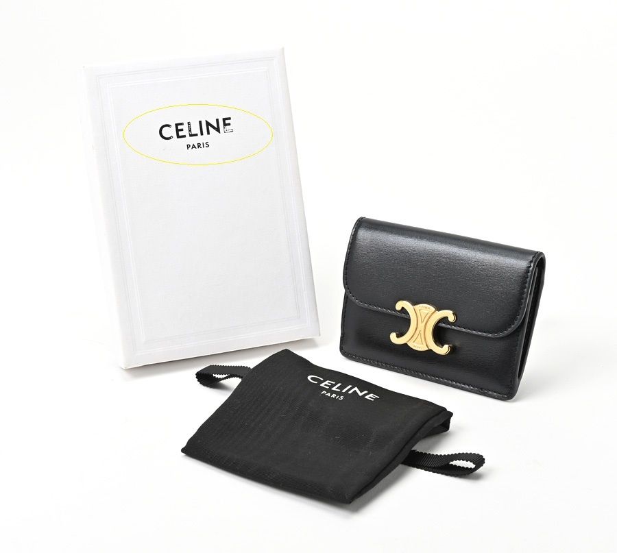 スピード配送◆送込【CELINE】フラップ付きロングカードホルダー セリーヌ / CELINE トリオンフフラップ付きカードホルダー