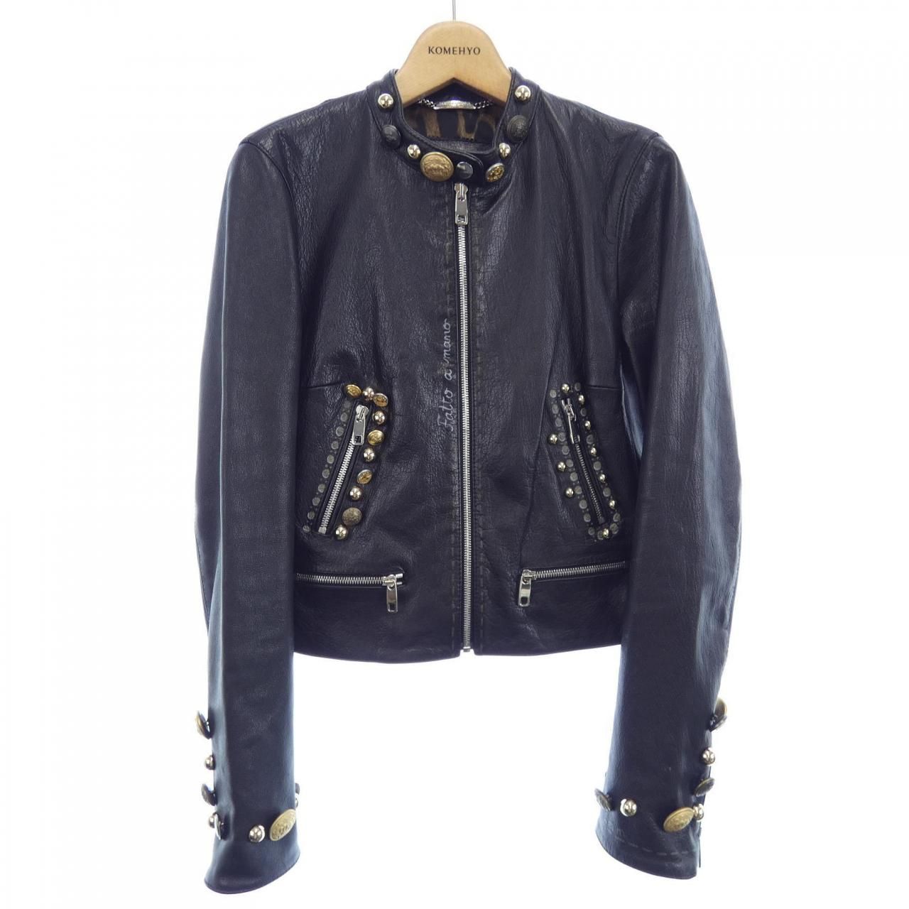 DOLCE&GABBANA ドルチェ&ガッバーナ　本革　ライダースジャケット ドルチェアンドガッバーナ DOLCE&GABBANA レザーライダース